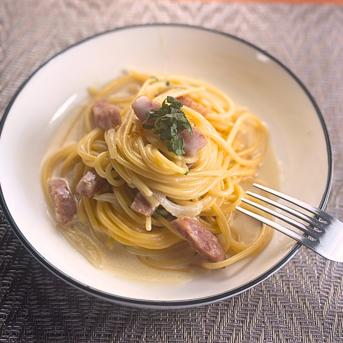 大葉クリームパスタ